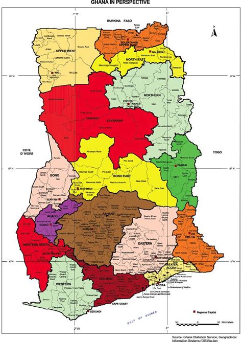 Political Map Of Ghana · Ghana Quest