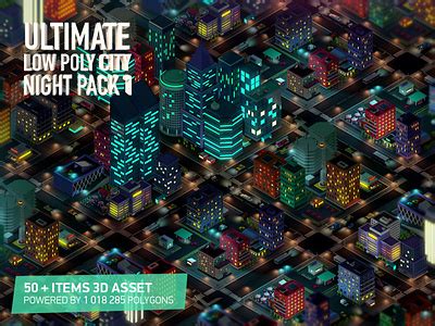 Ultimate Low Poly City Night Pack 1 by Daniyal Pirzada on Dribbble