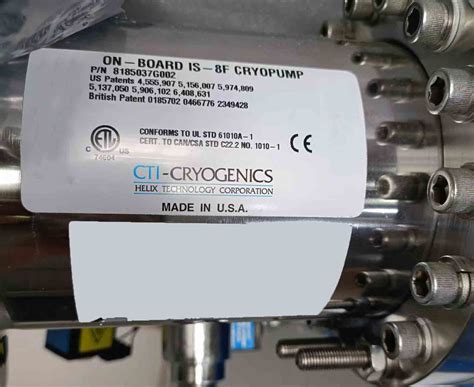 Cti Cryogenics Is F On Board Pump Used For Sale Price