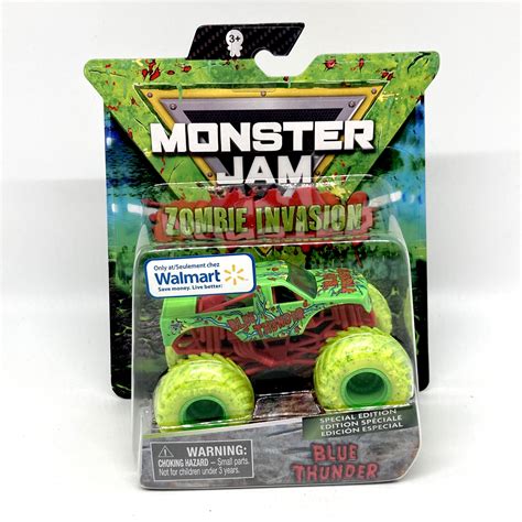 Monster Jam Walmart Exclusive Blue Thunder Zombie Invasion Walmart