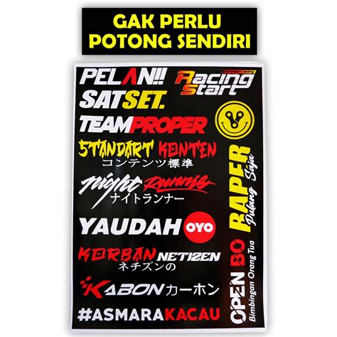 Stiker Tulisan Keren Buat Motor Riset