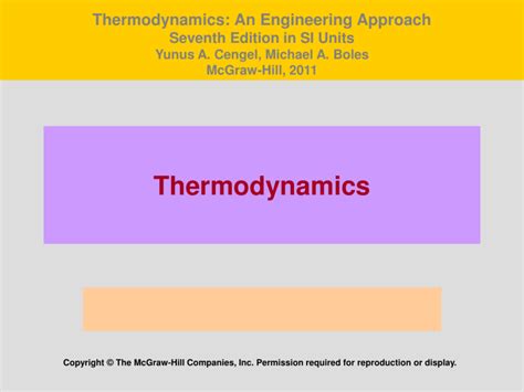 Thermodynamics An Engineering Approach S