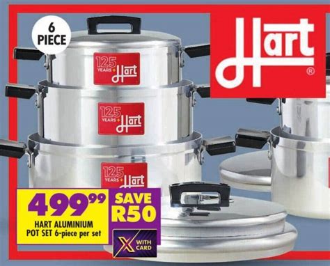 Hart Aluminium Pot Set Piece Per Set Offer At Shoprite