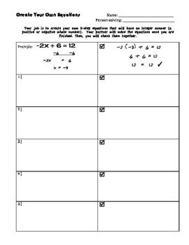 how to create equation