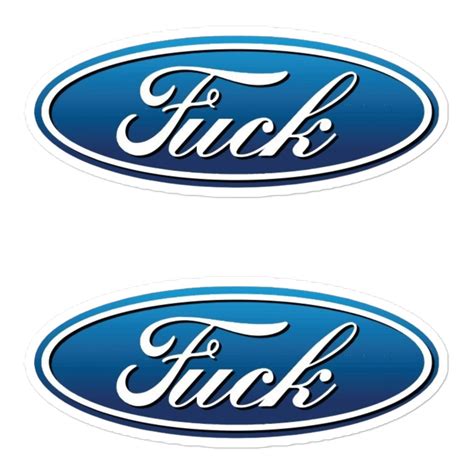 Ford Fuck Parody Logo Sticker Pack PYGear