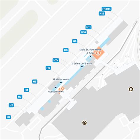 Minneapolis-St Paul Airport MSP Concourse D Map