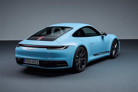 2024 Porsche 911 Carrera T Gulf Blue Rear Quarter - AUTOBICS