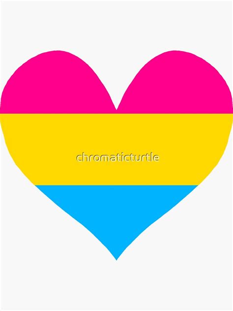 Pegatina «pan Del Corazón De La Bandera Del Orgullo Pansexual Lgbtq De