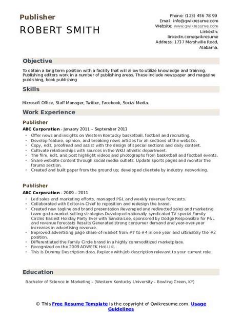 Infographic Resume Template Publisher