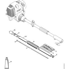 Stihl Fh Km Deg Scrub Cutter Kombi Tool Parts Stihl Kombi Tool