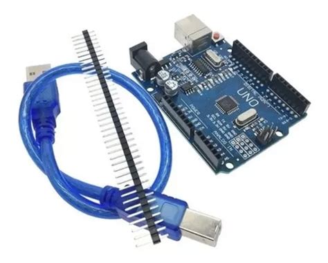 Placa 100 Compatível Arduino Uno Rev3 Atmega 328 Smd Cabo Mercadolivre