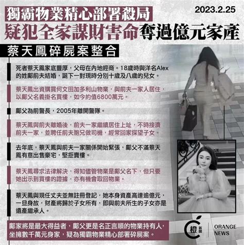 一文睇清丨蔡天鳳碎屍案全記錄 豪宅爭奪成導火線 疑犯全家謀財害命