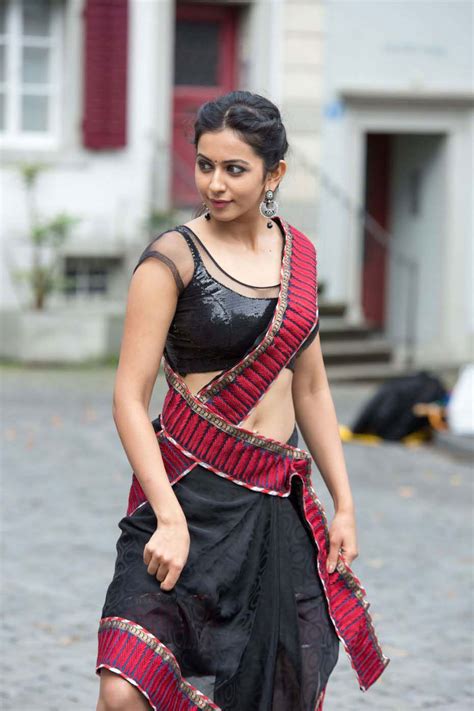 Actress Rakul Preet Singh Glamorous In Half Saree Pics