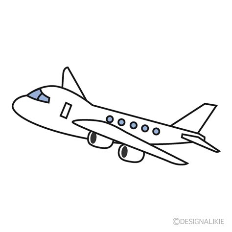 シンプルな飛行機イラストのフリー素材｜イラストイメージ