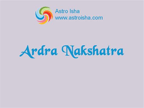 Ardra Nakshatra