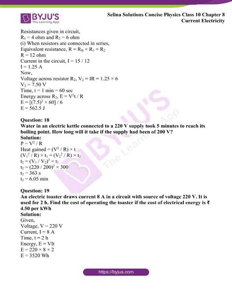 Selina Solutions Concise Physics Class 10 Chapter 8 Current Electricity