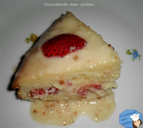 Cozinhando Sem Glúten Bolo De Morango Com Creme De Leite Condensado