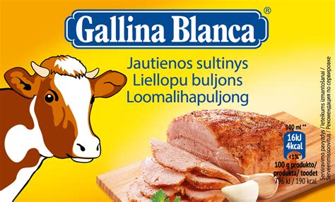 Jautienos Sultinys GALLINA BLANCA 8 Vnt 80g EPromo