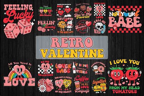 Retro Valentine Svg Bundle Bundle · Creative Fabrica