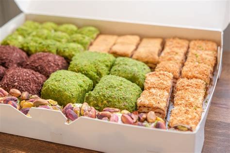 Premium Photo Turkish Delight With Nuts Pistachios Coconut And