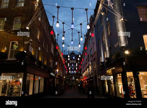 Christmas Decorations In Carnaby Street London England Uk Stock