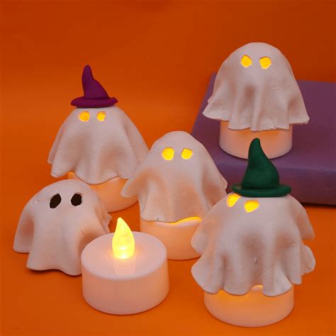 Polymer Clay Ghost Tealights Cleverpatch Art Craft Supplies