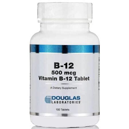 Диетическая добавка Douglas Laboratories Витамин В12, 500 мкг, 100 ...