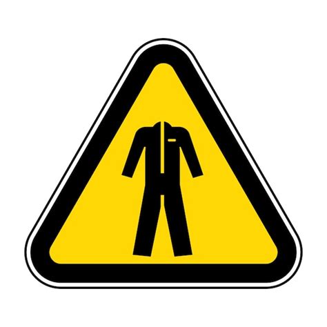 Premium Vector Caution Wear Protective Clothing Sign On White Background