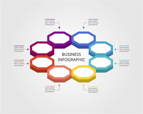 Modelo De Gr Fico De Etapas Octogonal Para Infografia Para Apresenta O