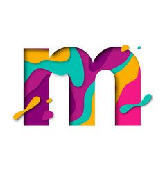 Basic Font Letter M Icon Design Royalty Free Vector Image