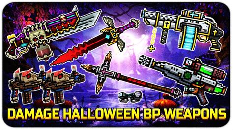 Pixel Gun 3d All New Weapons Damage Reloading Animation 16 8 Halloween Battle Pass Youtube