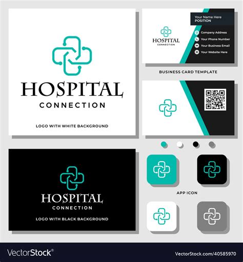 Hospital logo design Royalty Free Vector Image