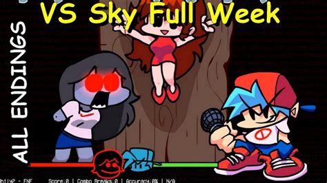 Fnf Vs Sky Full Week [all Endings Bot] Friday Night Funkin Mod