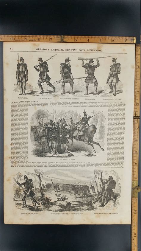 Military Positions And Tactics 1854 French Foot Chasseurs Carry Arms