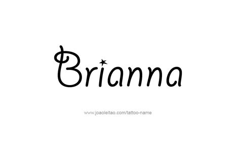 Brianna Name Tattoo Designs