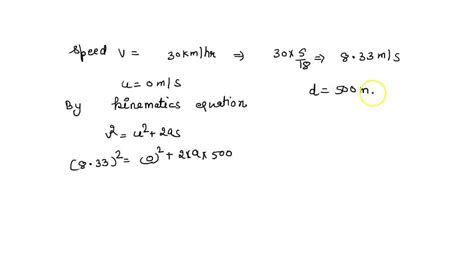 Solved An Automobile Starts From Rest And In Meters Attains