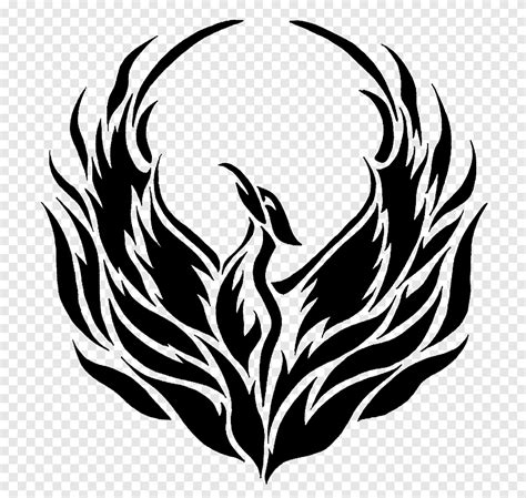 Phoenix stencil Phoenix Silhouette ฟนกซ ศลปะ งานศลปะ png PNGEgg