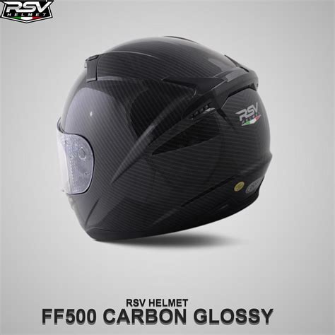 Jual RSV FF500 Carbon Glossy Visor Darksmoke Iridium Silver KODE