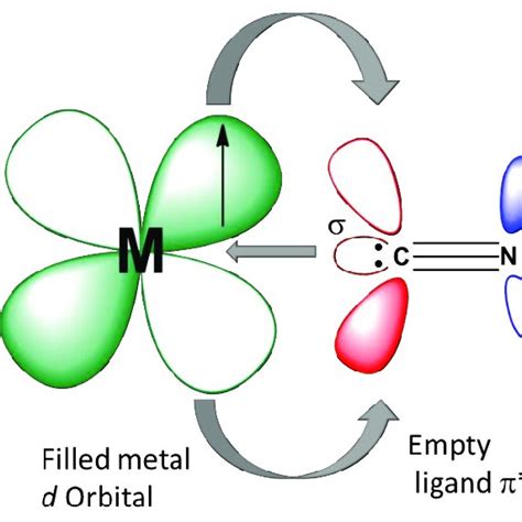 Representation of π back-bonding responsible for the transfer of... | Download Scientific Diagram