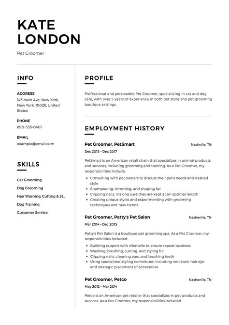 14 Pet Groomer Resume Samples Pdf