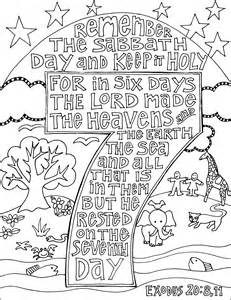 Keep The Sabbath Scripture Doodle From Victory Road