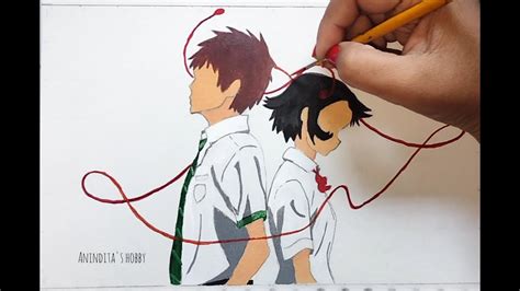 Your Name Kimi No Na Wa Step By Step Drawing Tutorial। Acrylic