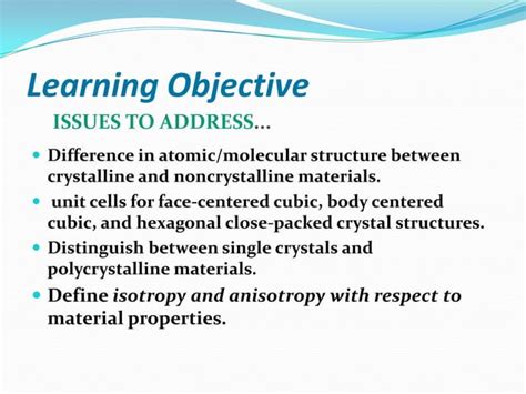 Crystal Structure Of Metal Ppt