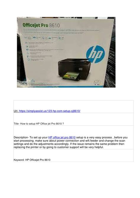 PPT - How to setup HP Office jet Pro 8610 ? PowerPoint Presentation ...