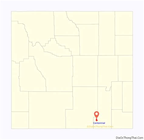 Map of Centennial CDP, Wyoming