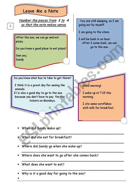 Reading Comprehension Guided Writing Task Thank You Note3 Pages