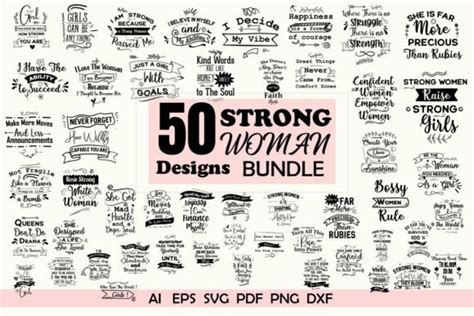 Strong Woman Svg Bundle Graphic By Sumim3934 · Creative Fabrica