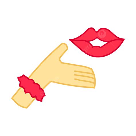 Lips Mouth Kiss Vector Design Images Hand Draw Gesture Of Lips Kiss