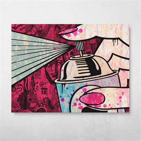 Spray Can Graffiti Pop Art Lichtenstein Wall Art