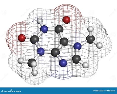 Teobromina Xantesis Mol Cula Alcaloide De Chocolate Con Chocolate